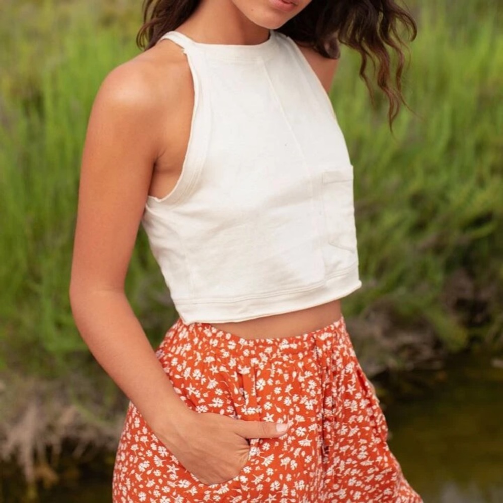 Slit Back Halter Top